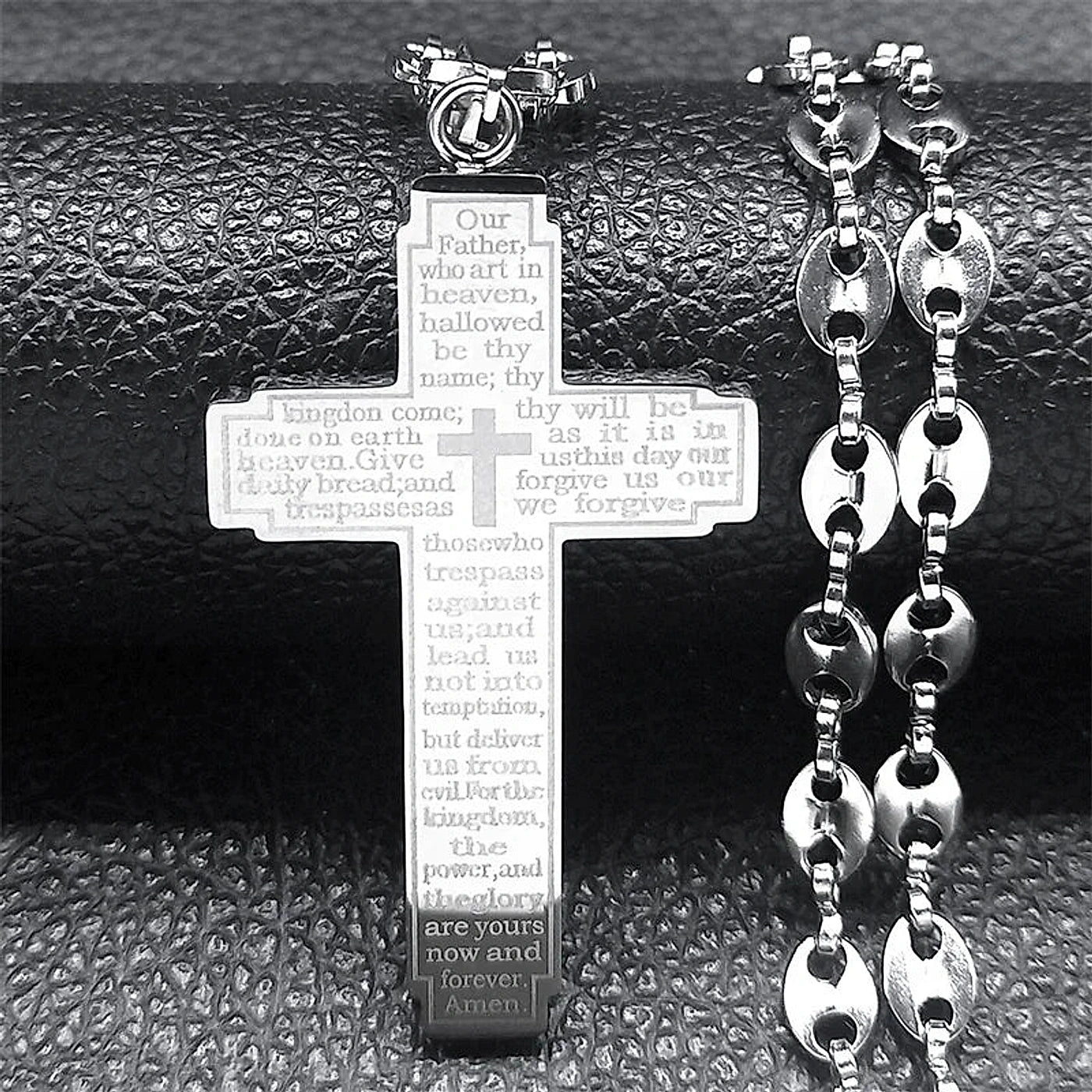 Colgante Crucifijo Aureo — Acero Inoxidable