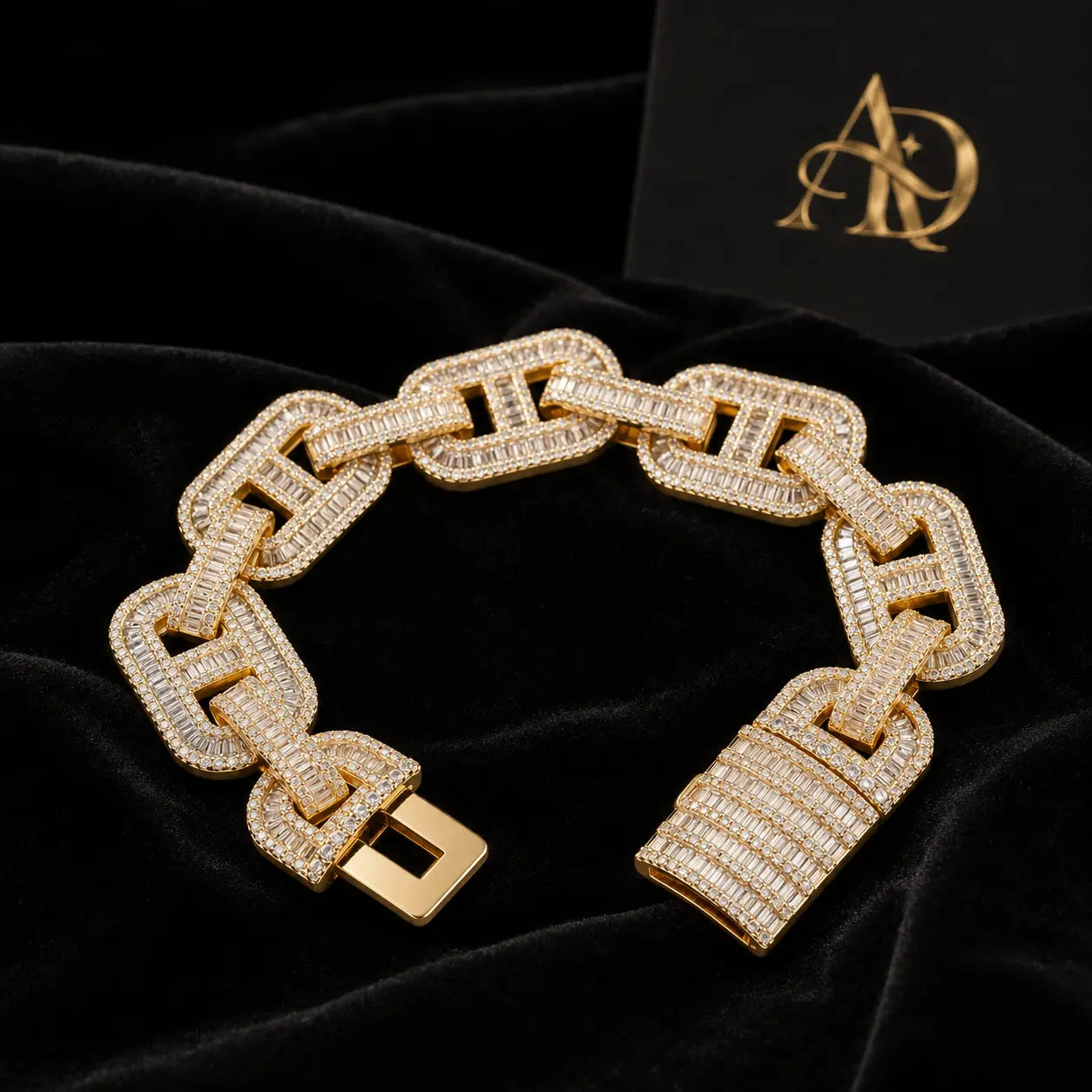 Pulsera Iced Imperial — 15 mm — Dorado