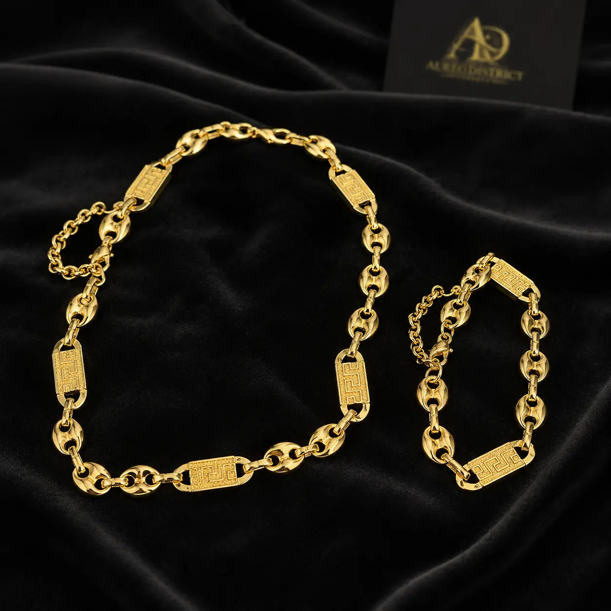 Set Signature Aureo — Cadena + Pulsera — Modelo A